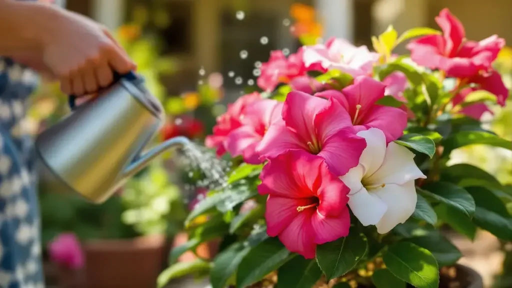 Ontdek hoe u uw dipladenia kunt verzorgen om het hele jaar door van hun bloemen te genieten